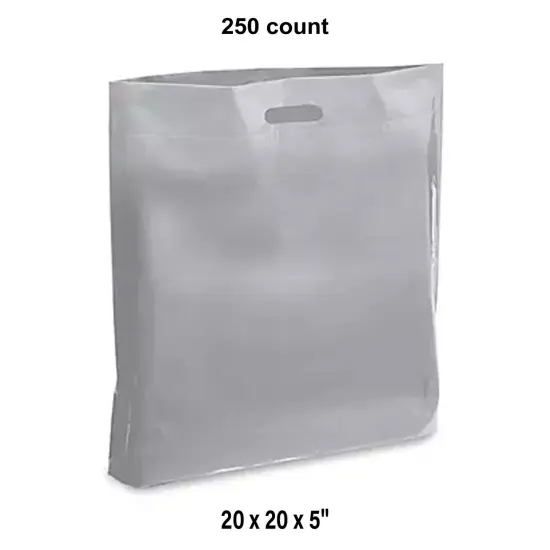 Wholesale Die Cut Handle Bags for Stores Cost Effective & Reliable for 20 x 20 x 5" Silver {1}