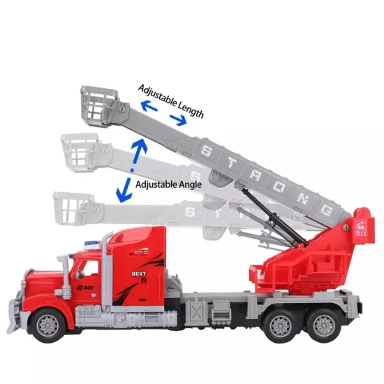 Kitcheniva Kids Toy 1: 15 Remote Control RC Fire Truck With Extendable Ladder Lights Sounds {2}
