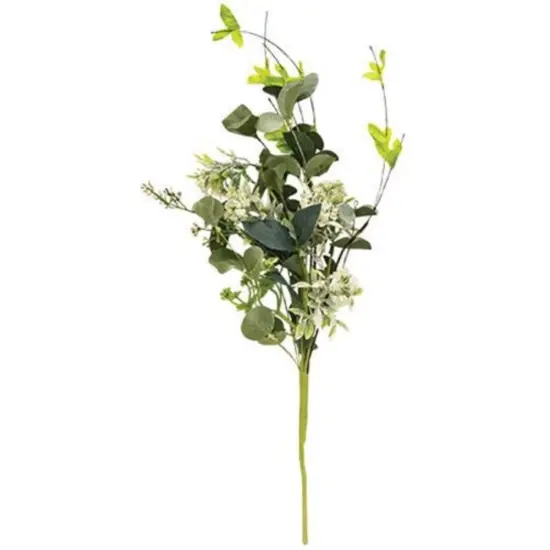 21&rdquo; Long Mixed Queen Ann Heather Spray with Green Paper-Wrapped Stem and Branches {1}