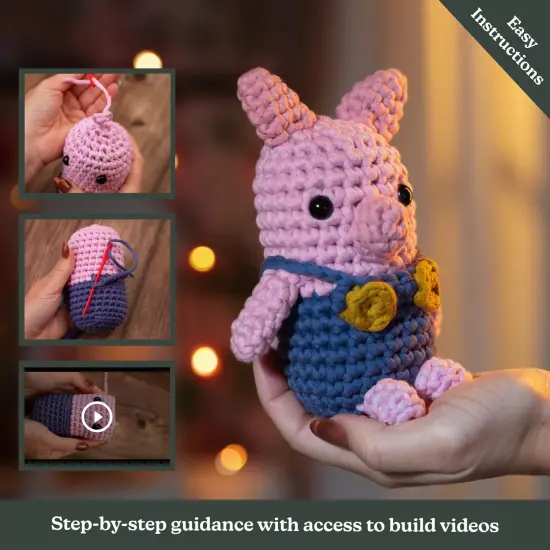 Hearth & Harbor Amigurumi Crochet Kit for Beginners Penny the Pig {3}