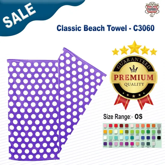 Carmel Towel Company&reg; Classic&nbsp;Beach Towel Red cabana {2}