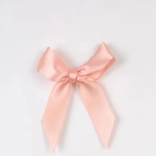 12 Ct Peach Bows Satin Ribbon {3}