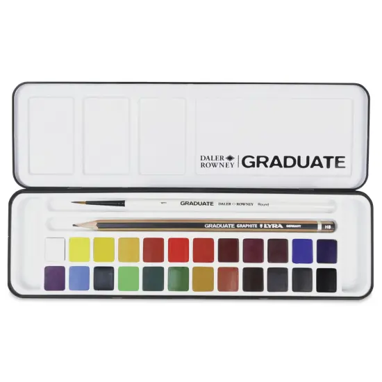 Daler-Rowney Graduate Watercolor Half Pans - Set of 24 {1}