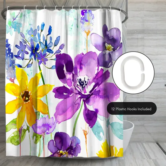 Floral Shimmer by Harrison Ripley Shower Curtain 71" x 74" {5}