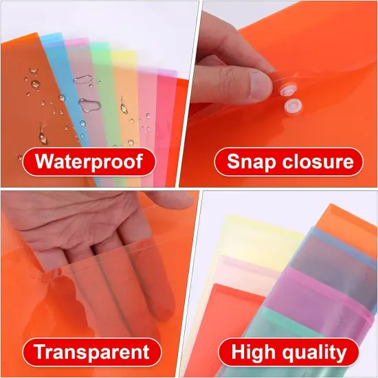 30pcs Plastic Envelopes- 8 Assorted Color (30) {3}