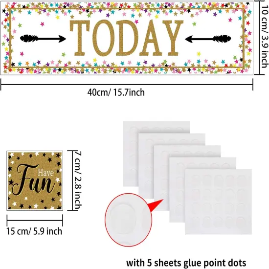 22 Pieces Classroom Sweet Motivational Gallery Signs, Confetti and Shine {2}