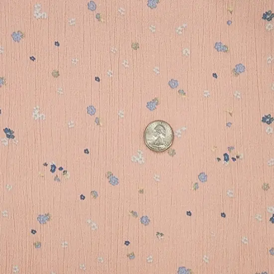 1 Yard Peach Rayon Crinkle Fabric, Perfect For Comfort And Elegance 50/52" Width {3}