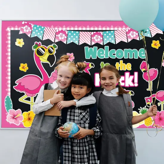 Summer Flamingo Bulletin Board Decorations Set {4}