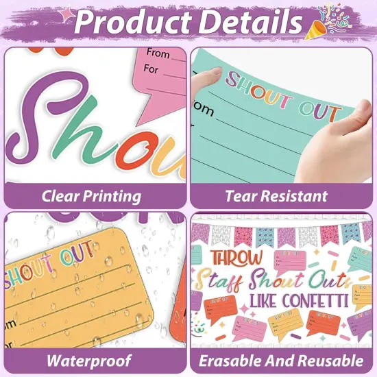 Staff Shout Out Like Confetti Bulletin Board Set Decorations {3}