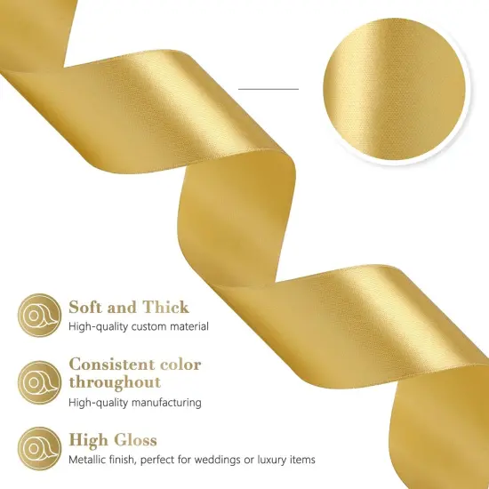 Champagne Gold Ribbon - 1-1/2 Inch, 50 Yards {3}