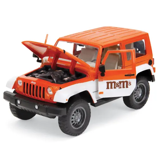 Collections Etc M&M Jeep Wrangler Die-Cast Model and Orange M&M Figurine {5}