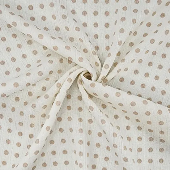 1 Yard Rayon Crinkle Ivory Woven Fabric, 50/52&Prime; Wide 100% Rayon {3}