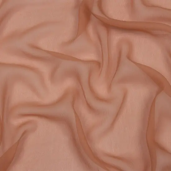 1 Yard Blush Crinkled Silk Chiffon 52" Wide Sheer Fabric for Scarves, Blouses & Overlays {1}
