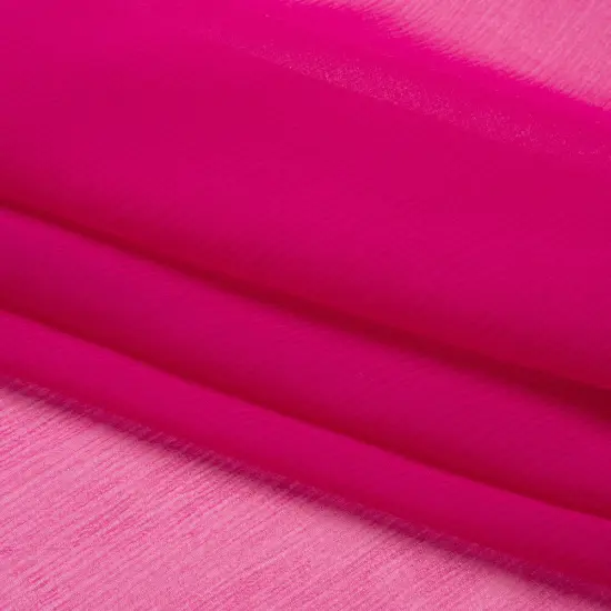 1 Yard Magenta Haze Sheer Crinkled Silk Chiffon Fabric for Flowing Dresses Scarves 43 inch Width {4}