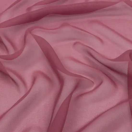 1 Yard Crushed Berry Silk Chiffon Fabric Premium Sheer Lightweight Material, 44 Inches Wide {1}