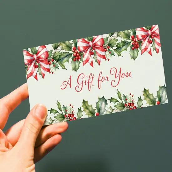 Great Papers! Holly & Holiday Bow Gift/Money Card Holders with Envelopes, 6.5" x 11", 12 Count {4}