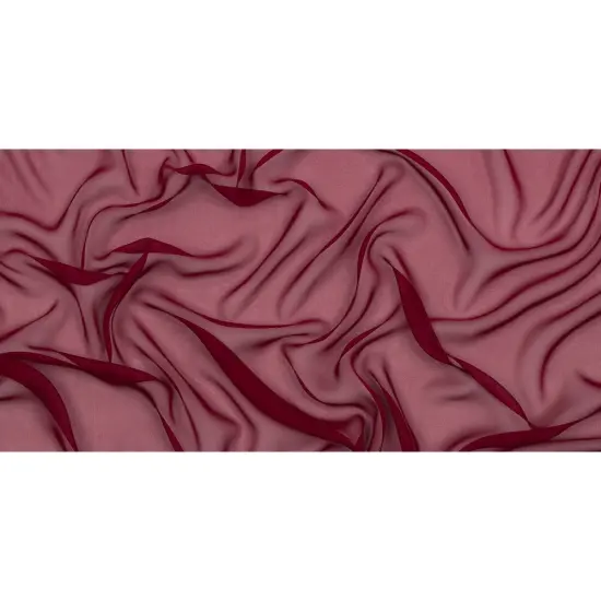 1 Yard Premium Silk Chiffon Solid Wine Fabric Lightweight 44 Inch Width {4}