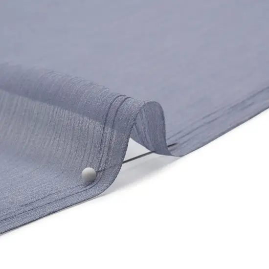 1 Yard Infinity Blue Crinkled Silk Chiffon Fabric Lightweight Sheer Material, 43 Inches Wide {2}