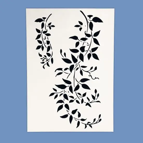 A4 Tree Vine Leaves Stencil - 8.3 x 11.7 Inch {3}