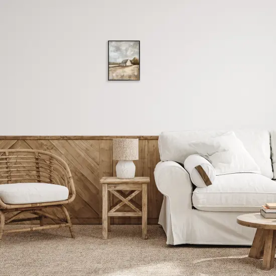 Stupell Industries Cloudy Farm Landscape Framed Giclee Design by Petal Prints Design {2}