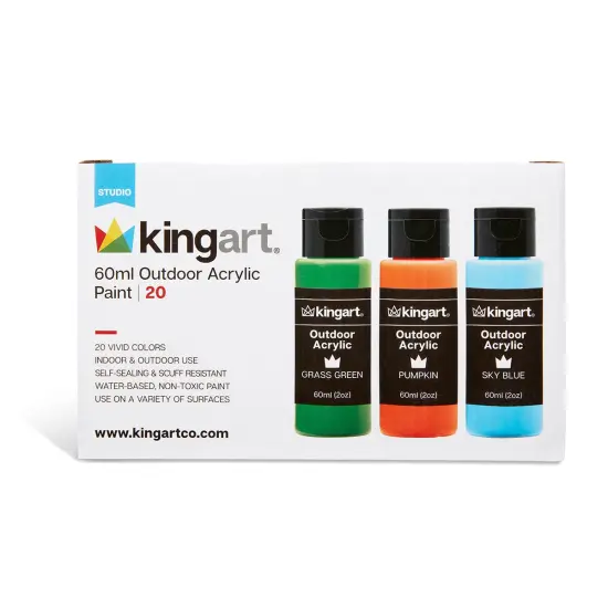 KINGART® Outdoor Acrylic Paint, 20 Colors {2}