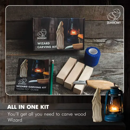 Whittling Knife Kit with Wood Blocks {2}
