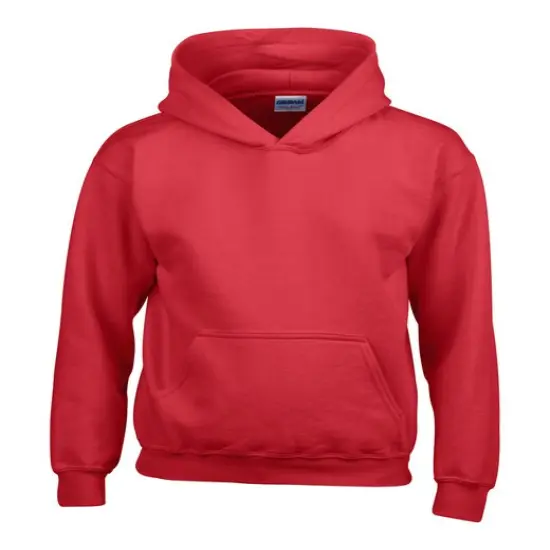 Gildan&reg; Youth Heavy Blend Long Sleeve Hooded Sweatshirt RED {1}