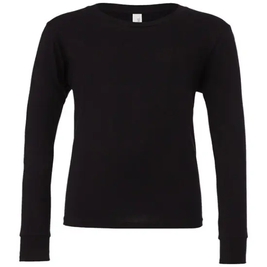 BELLA + CANVAS&reg; Youth Jersey Long-Sleeve T-Shirt BLACK {1}
