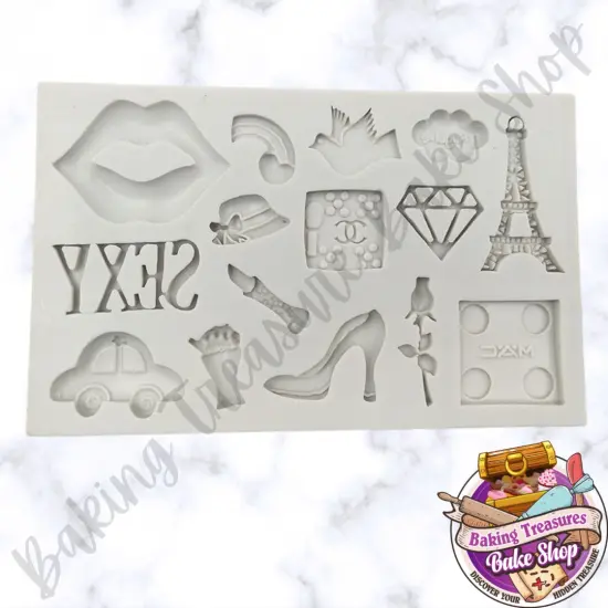 Lips, Eiffel Tower and Makeup Silicone Mold {2}