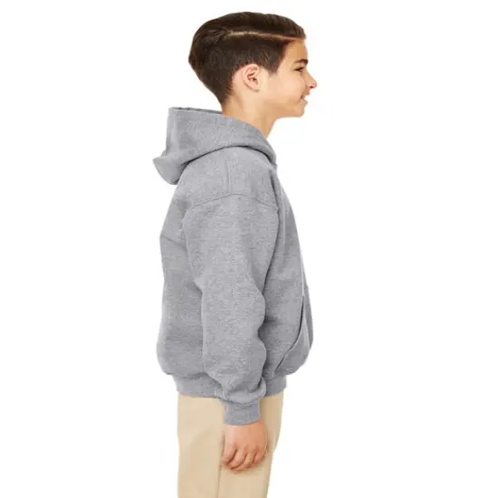 Gildan&reg; Youth Heavy Blend Long Sleeve Hooded Sweatshirt SPORT GREY {5}
