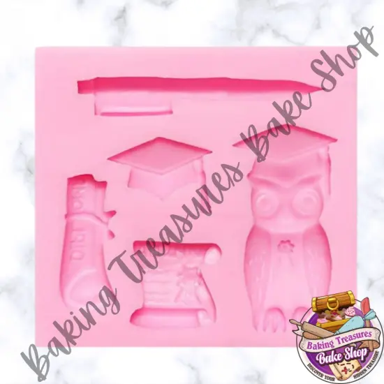 Graduation Owl Silicone Mold # 2 {3}