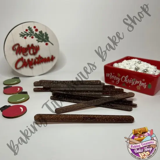 Gingerbread Acrylic Sticks {3}
