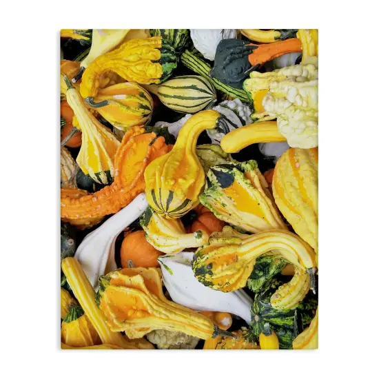Mixed Autumn Gourd Arrangement Canvas Art {1}