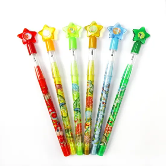 Jurassic Stackable Multi Point Pencils - Set of 6 {2}
