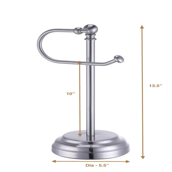 Heavy Weight Classic Decorative Metal Fingertip Towel Holder Stand Black {6}