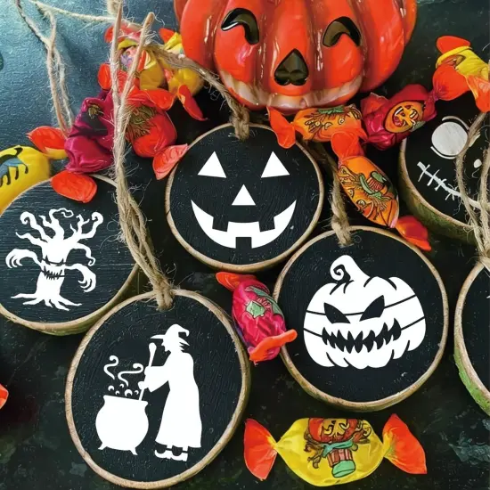 Small Halloween Stencils for Painting on Wood (60 Boo) {4}