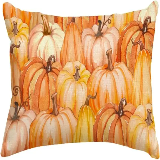 Thanksgiving Pumpkin Throw Pillow Covers 12x20 Inch {1}