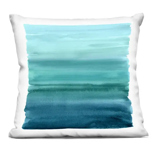 Stupell Industries Brushed Turquoise Gradient Indoor Pillow, 18 x 7 x 18 {1}