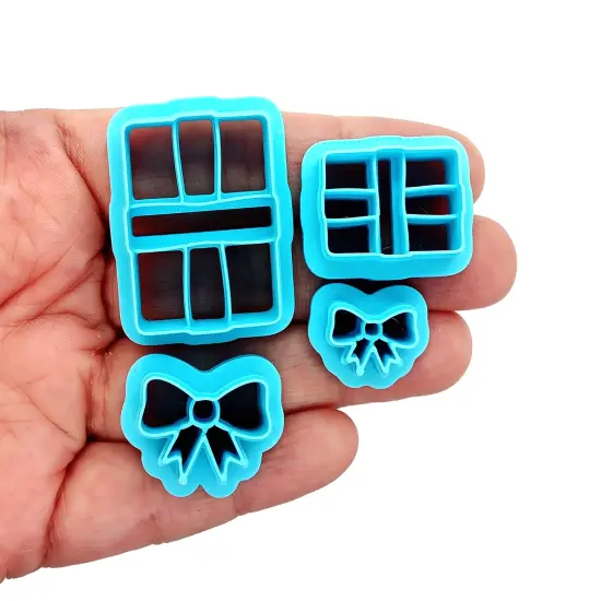 Gift with Bow Clay Cutters, 2 Sizes, 4 pc, Adorabilities {2}