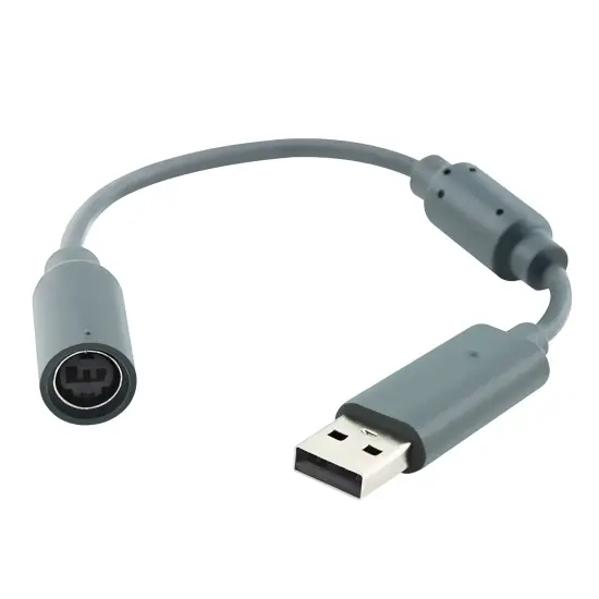 Insten USB Breakaway Cable for MicroSoft xBox 360 Grey {1}