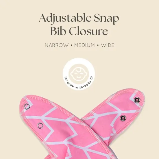 Dodo Babies Bandana Drool Bib Set - Eight 100% Cotton Bibs with Soft Polyester Lining, 2 Pacifier Clips, Binky Case, Pink Gift Bag for Baby Girl or Boy Shower - Adjustable Snap Fit for 3-24 Months {4}