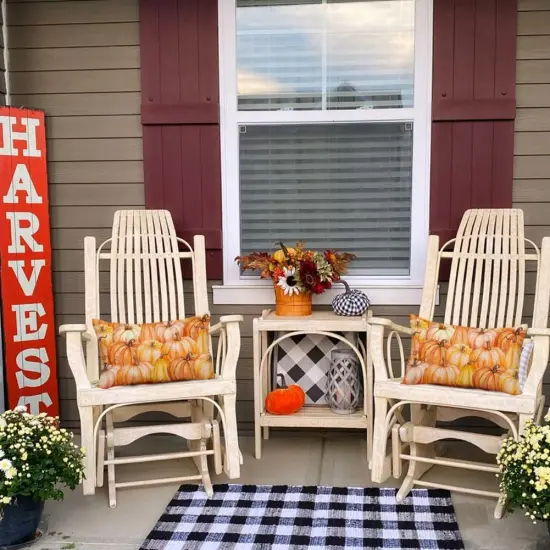 Thanksgiving Pumpkin Throw Pillow Covers 12x20 Inch {2}