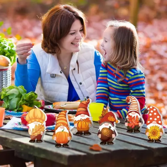 Thanksgiving Wooden Signs Autumn Gnomes Tabletop Decor(Cute Gnome) {5}