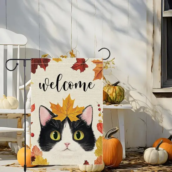 Welcome Fall Garden Yard Flag 12 x 18 Inch {4}
