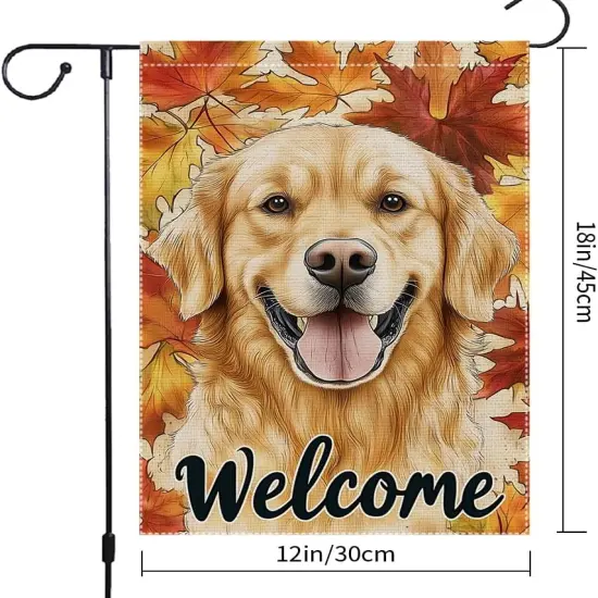 12x18 Inch - Welcome Fall Maple Leaf Garden Yard Flag (RMQ-646) {3}
