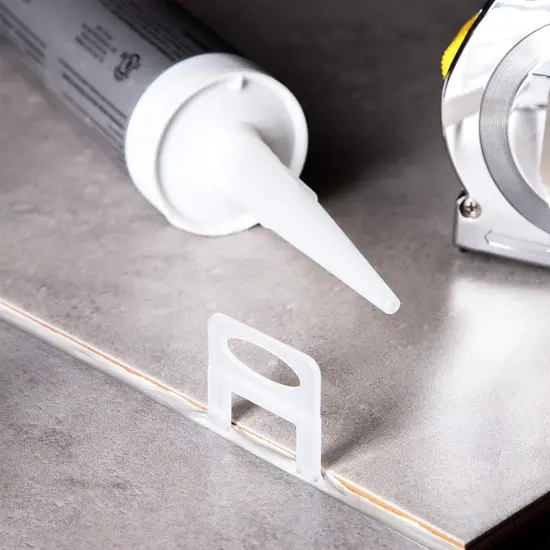 Reusable Tile Leveling System Clips (1/32 in, White, Plastic, 400 Pack) {4}