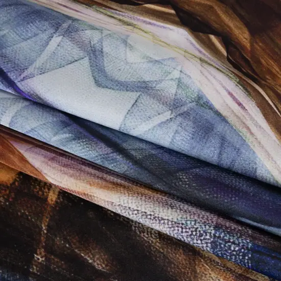 1 Yard Tan, Dark Brown and Navy Blue Bunches of Tulle Silk Charmeuse 44 inch Width {3}