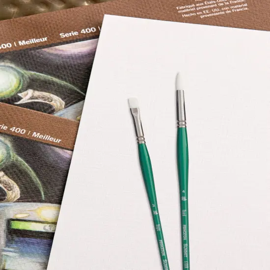 Princeton Series 6100 Summit White Synthetic Brush-Long Handle Round Size 4 {2}