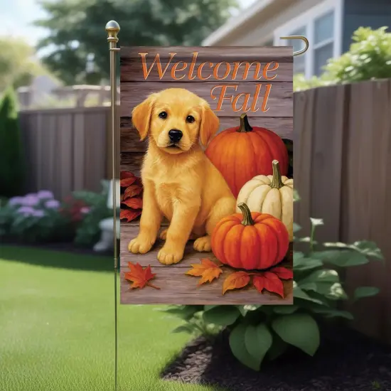 Fall Garden Yard Flag 12x18 Inch(Labrador Retriever Puppy) {4}