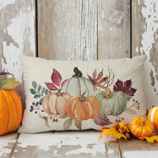 Autumn Lumbar Decorative Throw Pillow Case for Home Living Room Couch Decor {4}